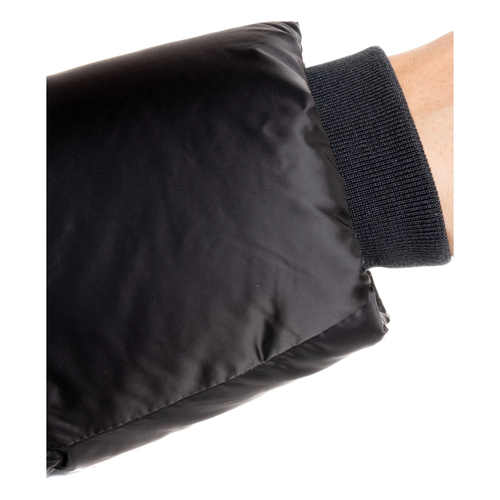 Moorer Zwarte Winterjas met Afneembare Kraag Black Heren