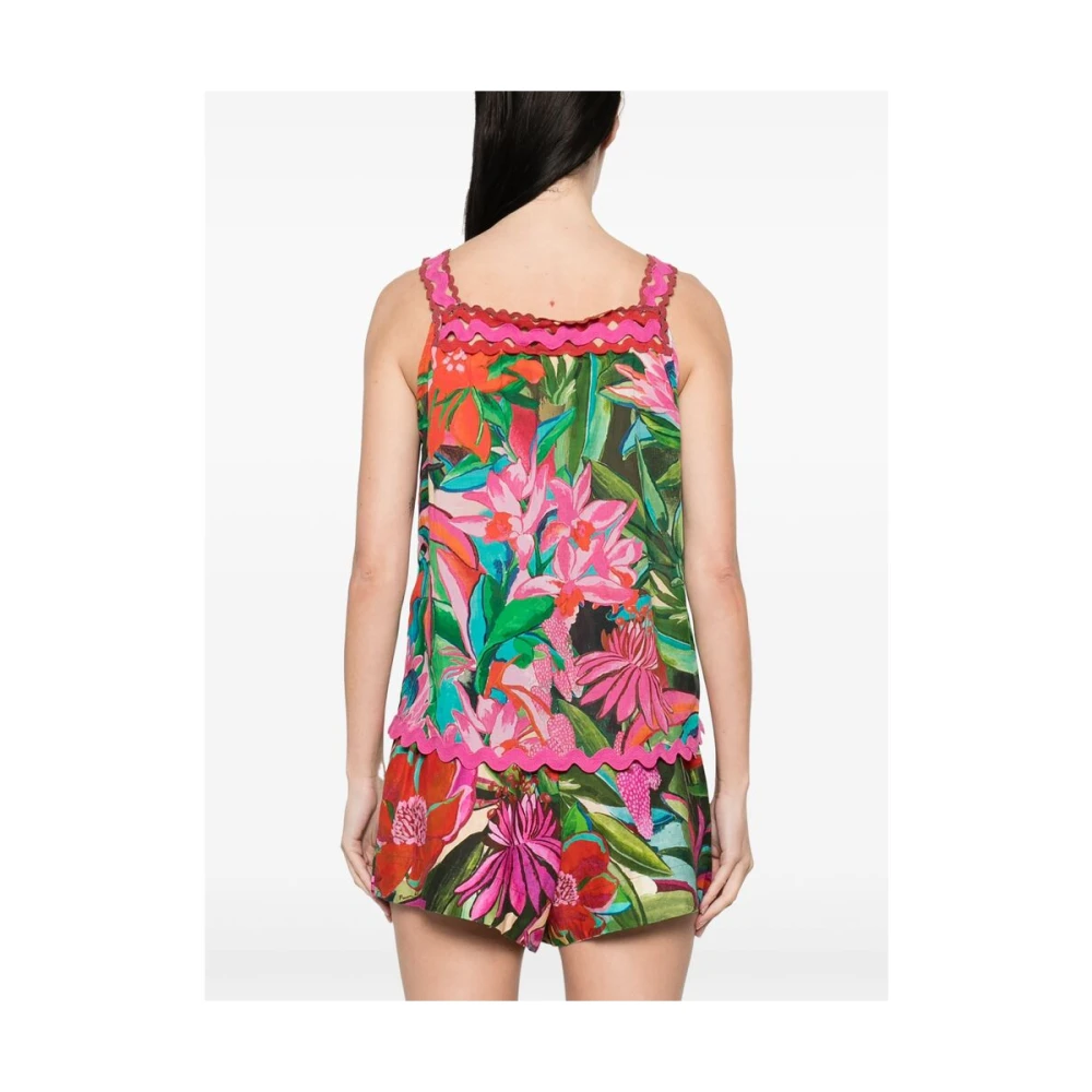 Farm Rio Bloemenprint Knoopblouse Multicolor Dames