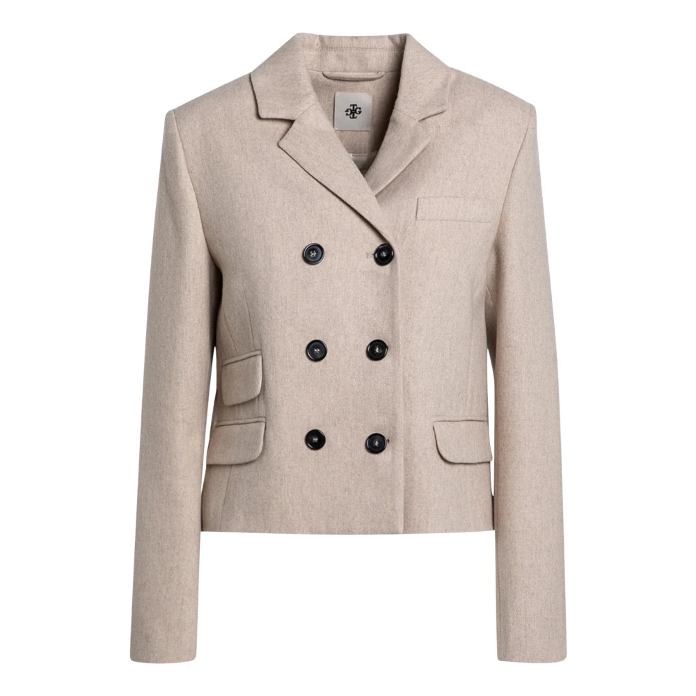 The Garment Dubbelborstig Jas Beige Dames