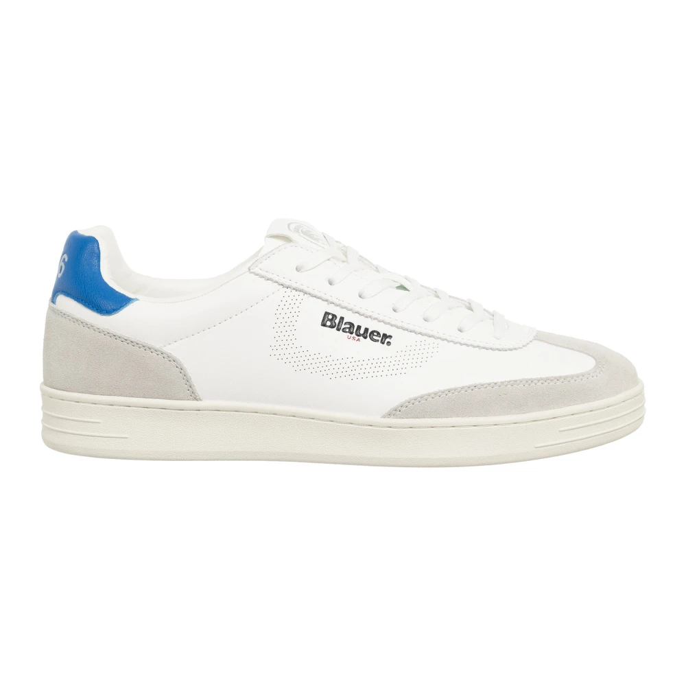 Blauer Men's White Multicolour Lace-Up Sneakers