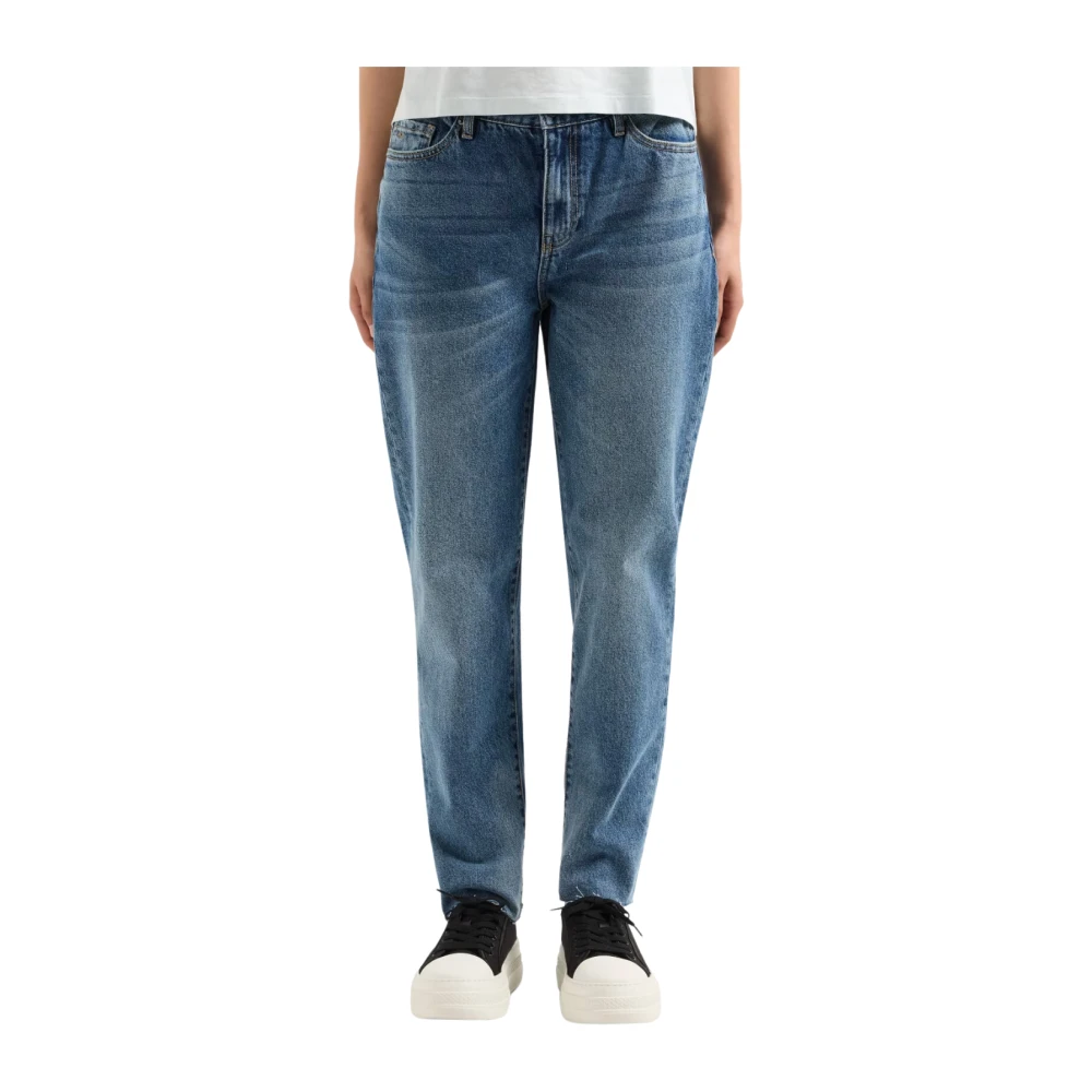 Armani Exchange Blauwe Denim 5-Pocket Broek Blue Dames