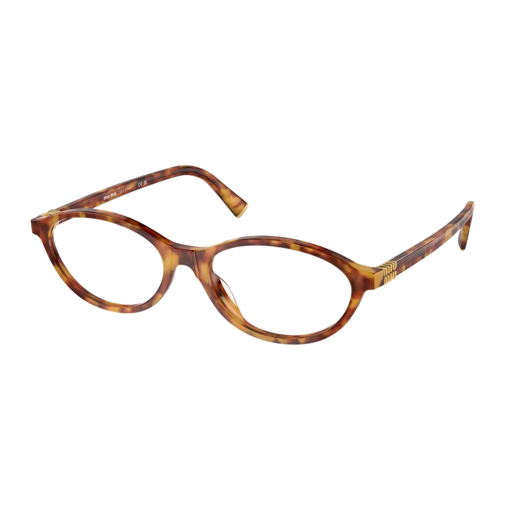 Miu Stijlvolle Bril in Zwart en Wit Multicolor Dames