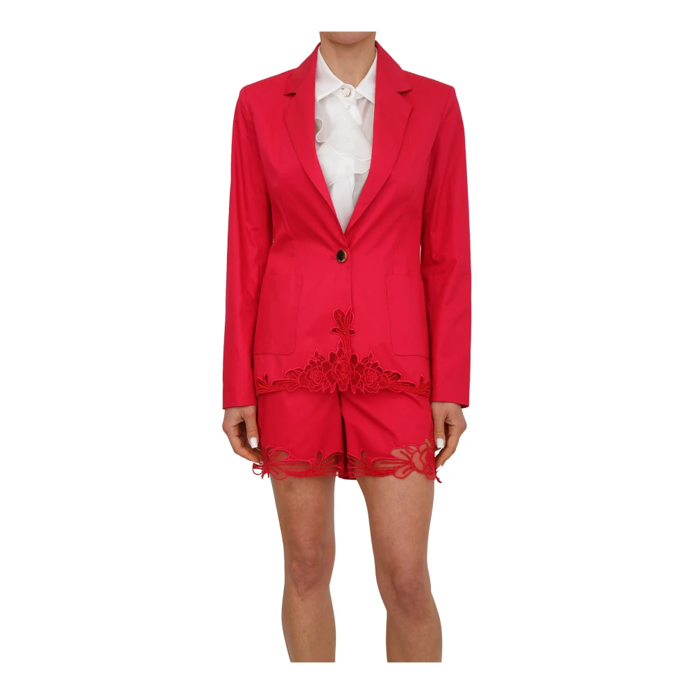 Fracomina Vrouw Rood Jassen Dames, L, Katoen, Lange Jas