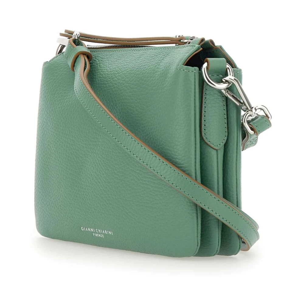 Gianni Chiarini Mint Groene Leren Schoudertas Green Dames