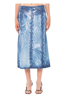 De-Vexra Fluid Denim X-Ray Midi Kjole