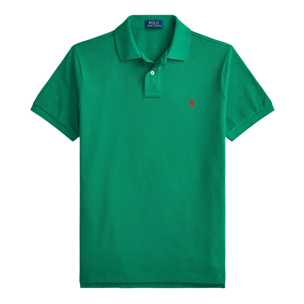 Ralph Lauren Men's Green The Iconic Mesh Polo - Polo Shirts - L - Tops