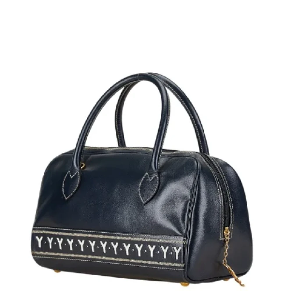 Saint Laurent Vintage Pre-owned Leather handbags Blue Dames