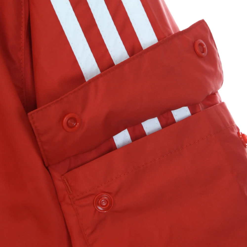 Adidas Rode Klassieke Windbreaker Jas met 3 Strepen Red Heren