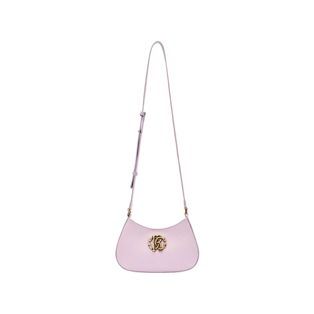 Roberto Cavalli Monogram RC Schoudertas Magneetsluiting Pink Dames