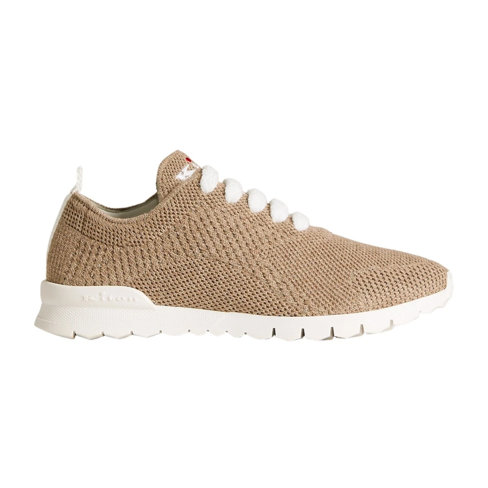 Kiton Cashmere Gebreide Sneakers Dames Schoenen Beige