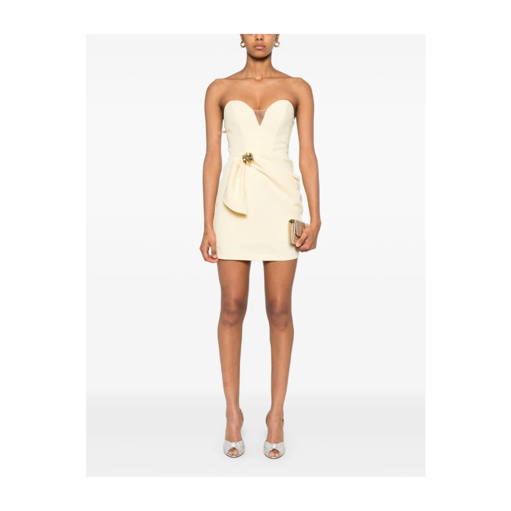 Elisabetta Franchi Gele Jurk voor Vrouwen Beige Dames