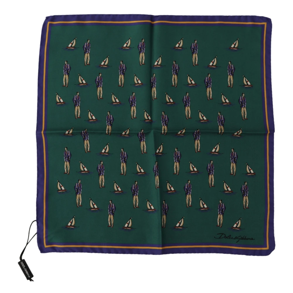 Dolce & Gabbana Men's Green Luxury Silk Scarf