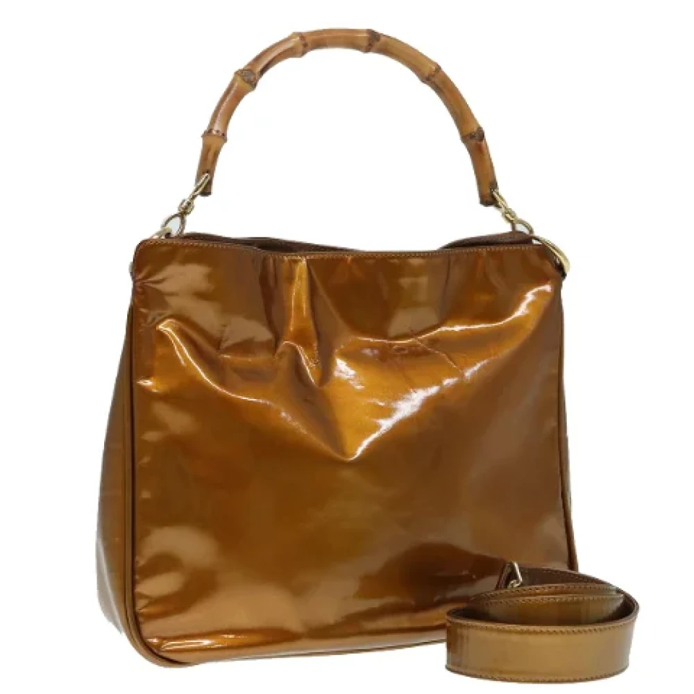 Gucci Vintage Pre-owned Leather handbags Brown Dames