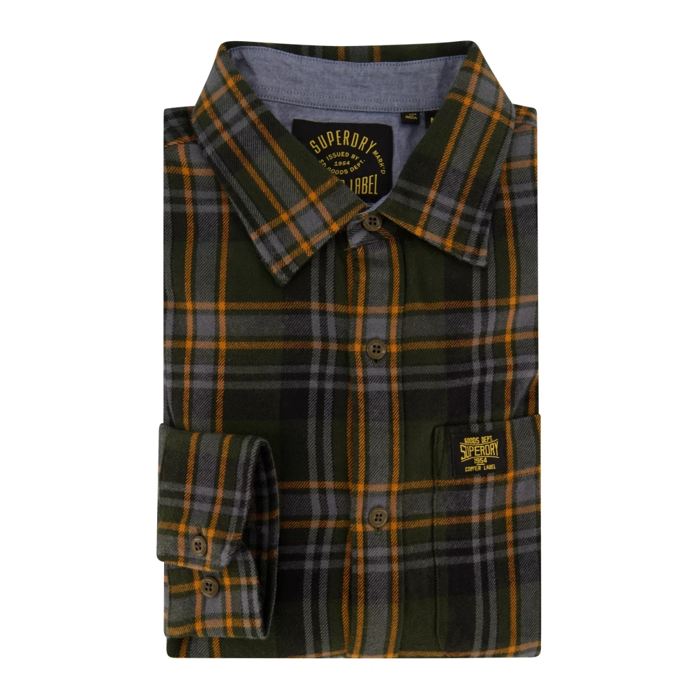 Superdry Casual Groene Overhemd Green Heren