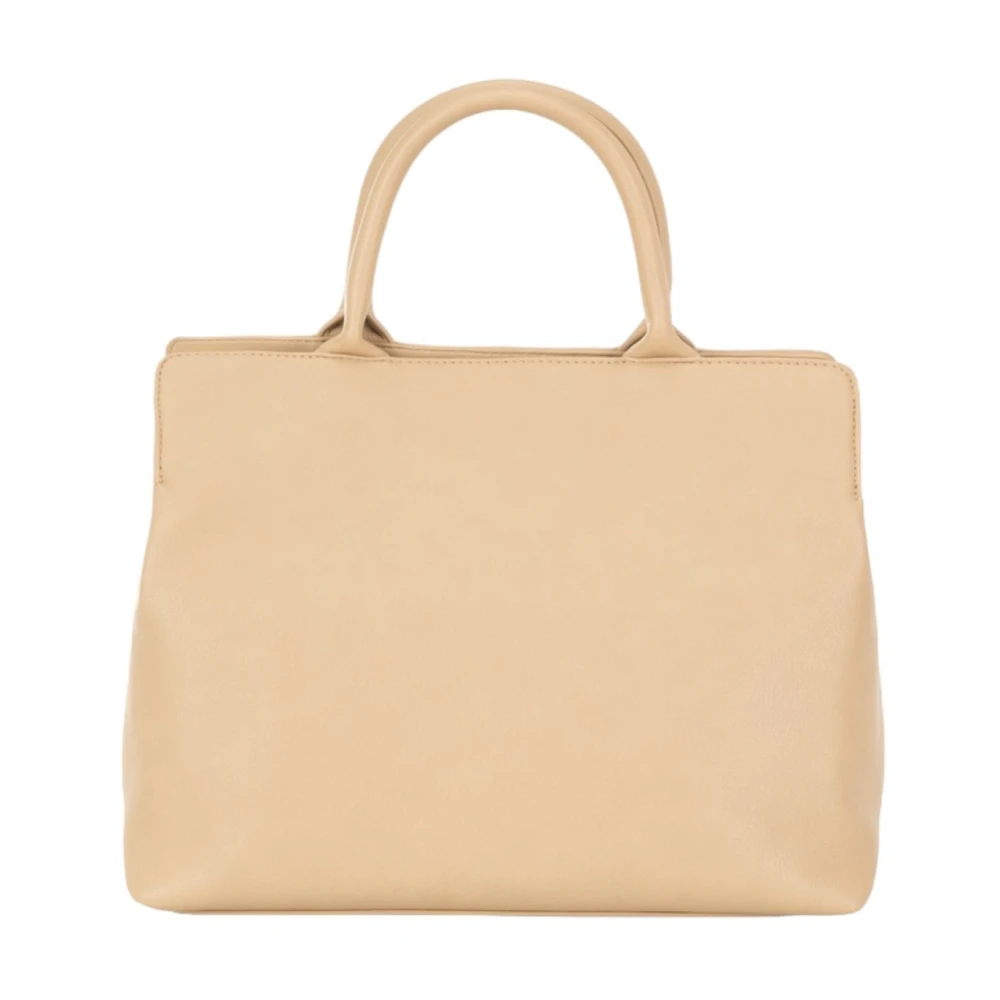 Tosca Blu Handtas Elegante Leren Tote Tas Beige Dames