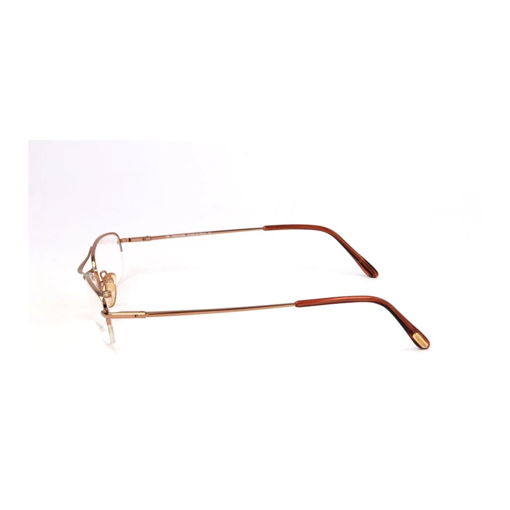 Tom Ford Gouden Metalen Frames Horloge met Wijzerplaat Yellow Dames