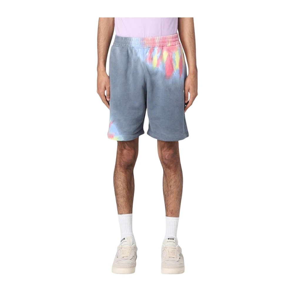Msgm Multicolor Tie-Dye Casual Shorts Stylish Comfort - Male - Casual Shorts - S - Shorts