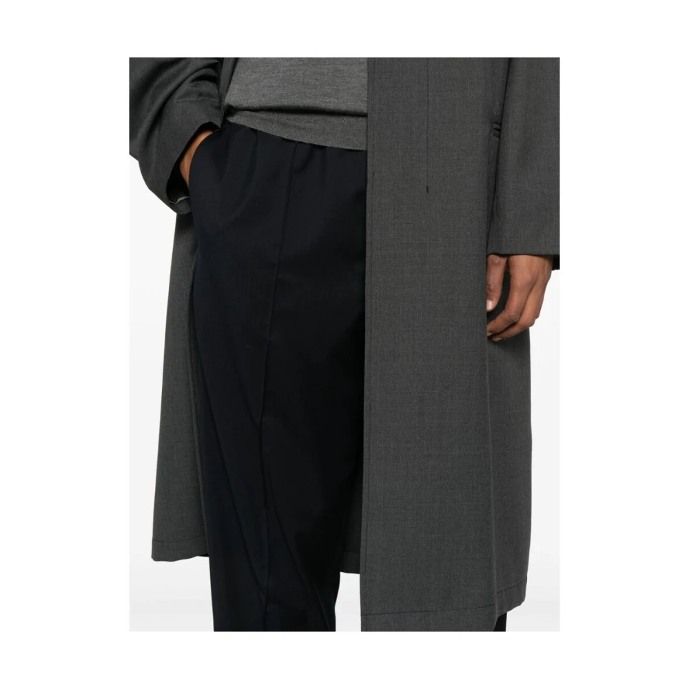 Seven Gauge Middernachtblauwe Wol Tapered Broek Blue Heren