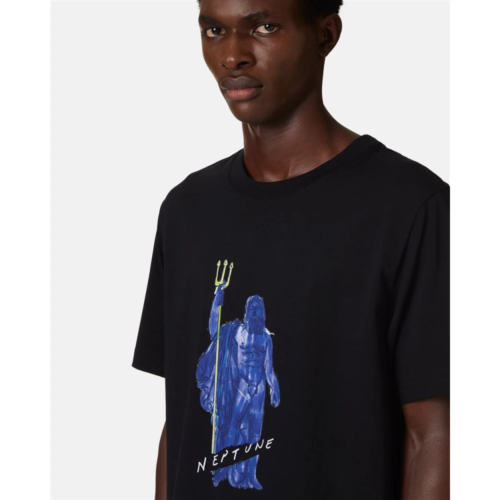 Iceberg T-shirt met grafische print en logo Black Heren