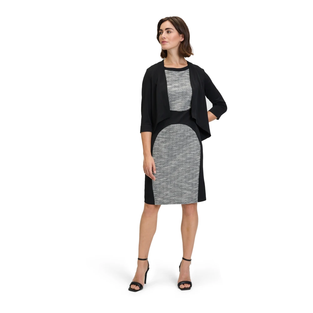 Vera Mont Elegante Jerseyjasje 3 4 Mouw Black Dames