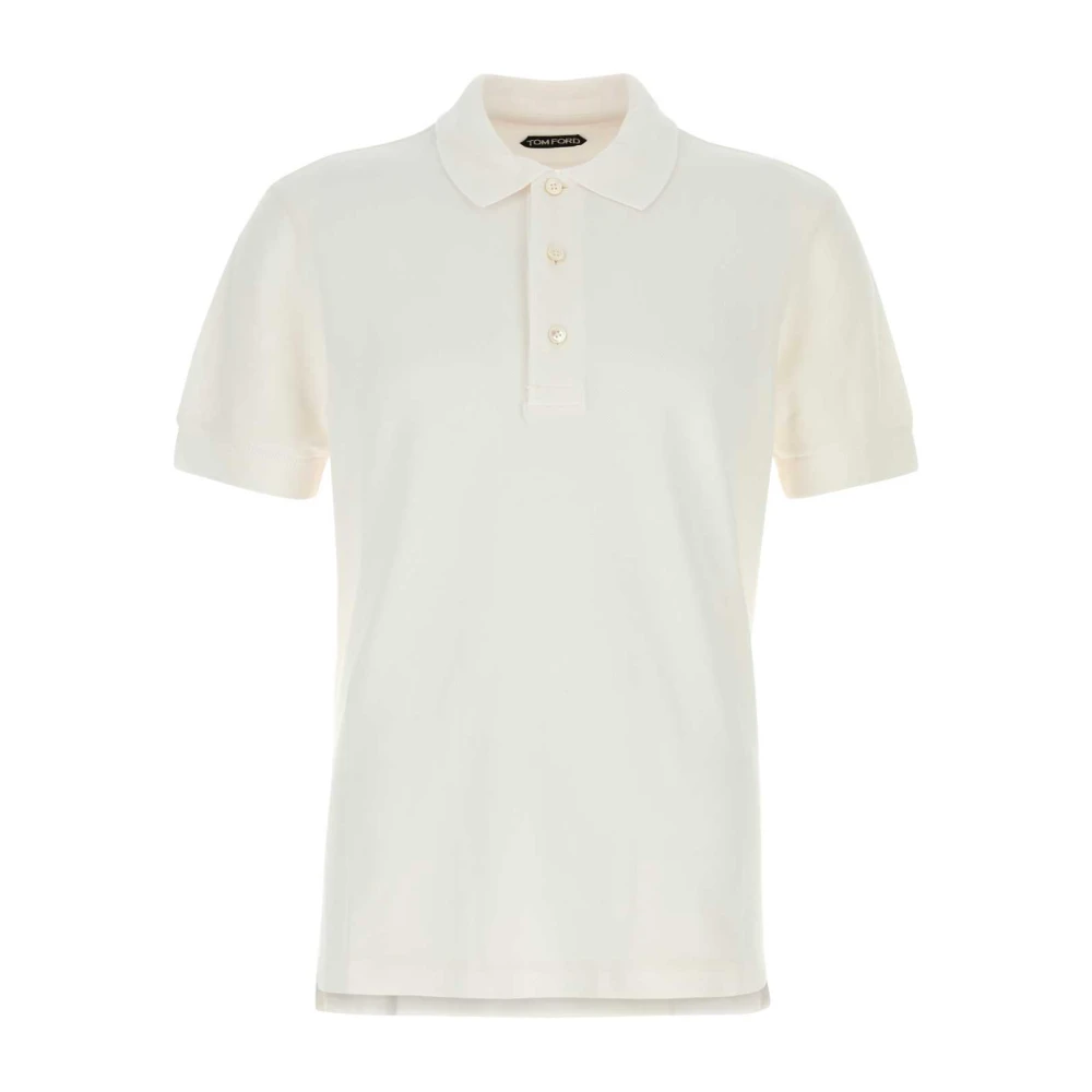 Tom Ford Men's White Piquet Polo Shirt