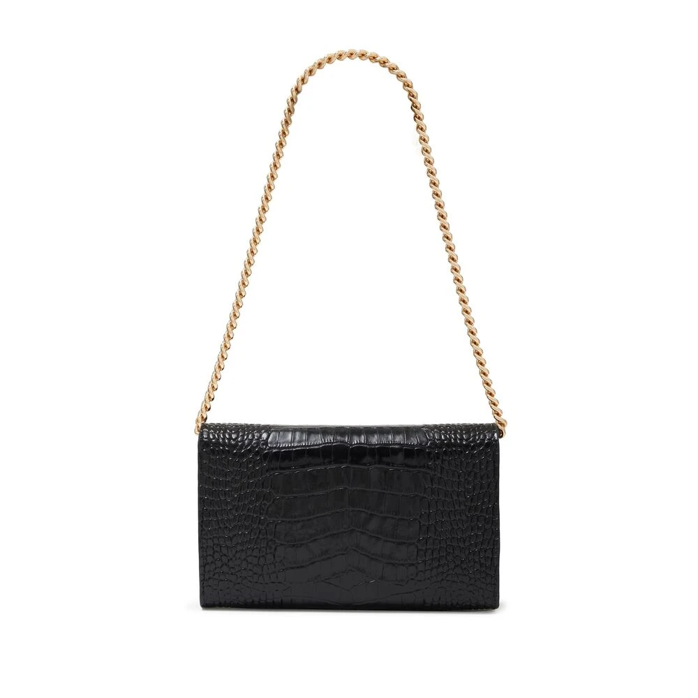 Anine Bing Schoudertas van krokodillenleer Black Dames