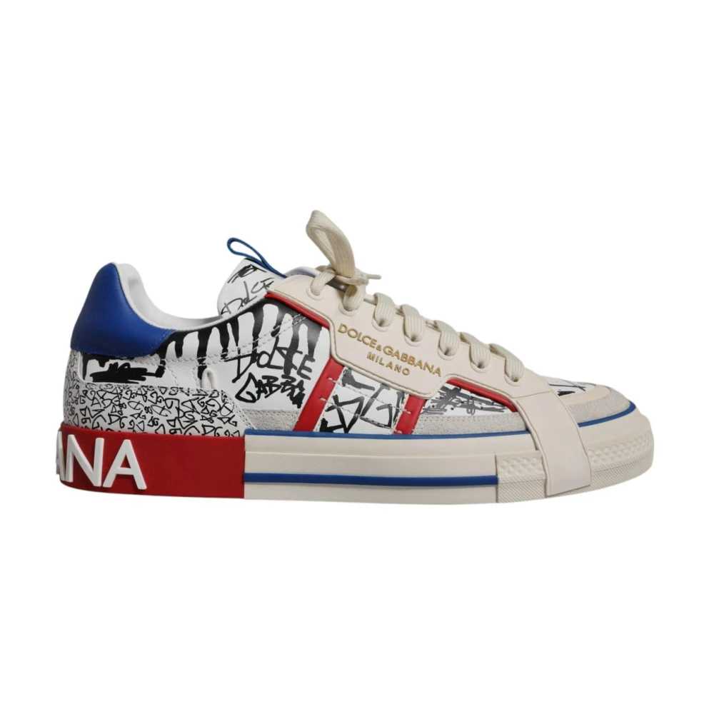 Dolce & Gabbana Färgglada LowTop Sneakers 100% Läder Multicolor, Herr