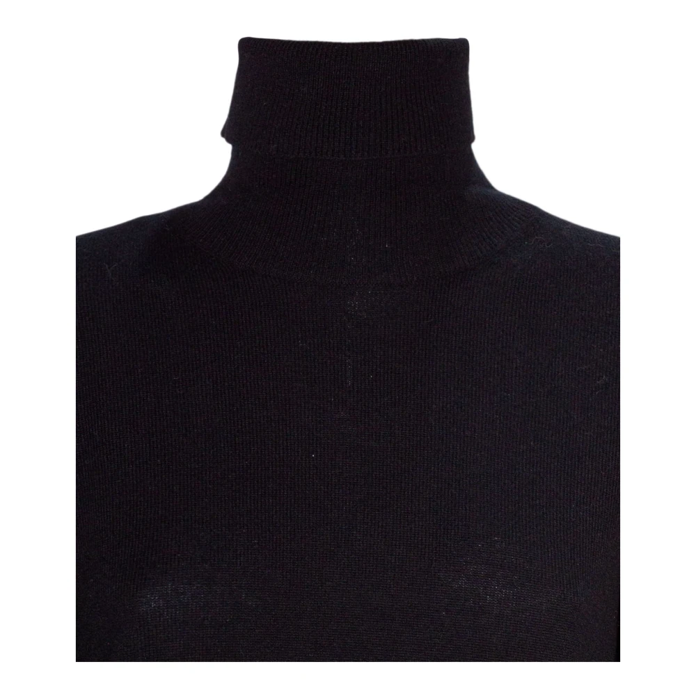 Kangra Zwart Wol Kasjmier Coltrui Sweater Black Dames