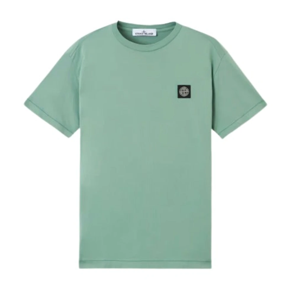 Stone Island Kompas Logo T-shirt in Mint Green Heren