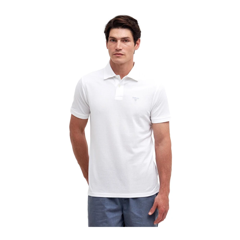 Barbour Lichtgewicht sportpoloshirt wit White Heren