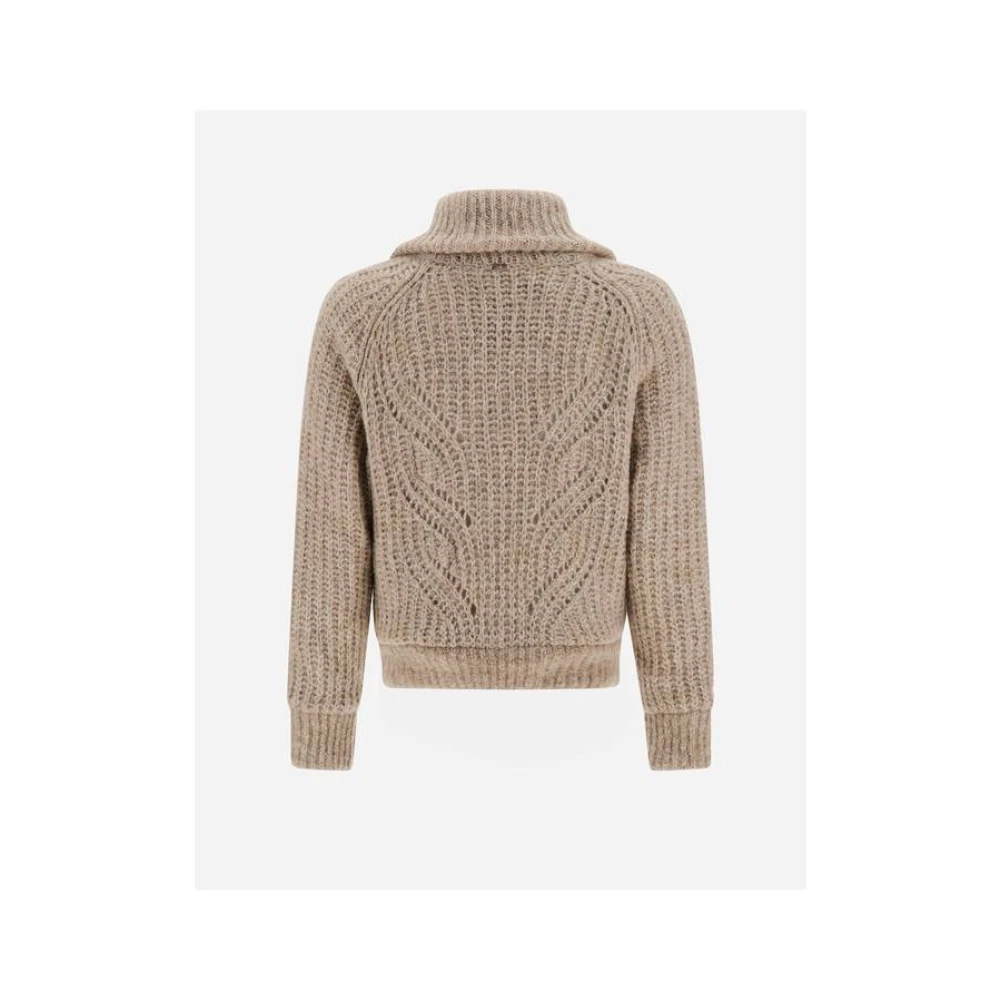 Herno Cardigan met rits in stijlvol ontwerp Beige Dames