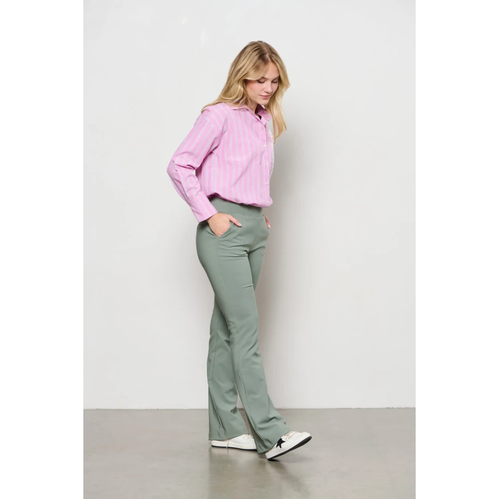 &Co Woman Overhemd met lange mouwen effen kleur Pink Dames