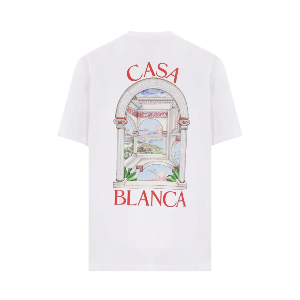 Casablanca Grafische Print T-shirt met Wit Logo White Heren