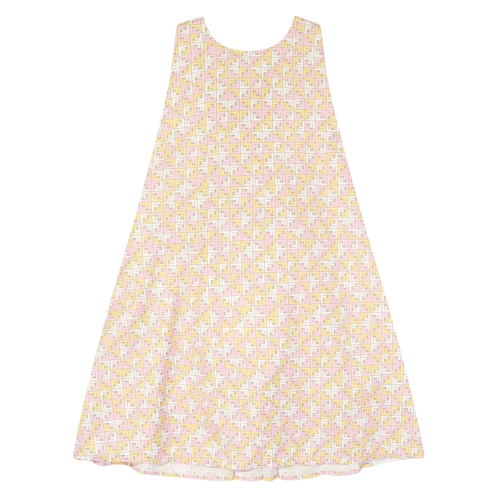 Fendi Girls Multicolor Sleeveless Dress - Dresses - 10 Y - Kids