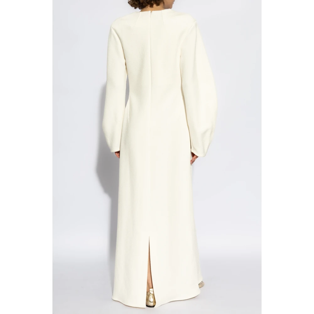 Jil Sander Jurk met drapering Beige Dames