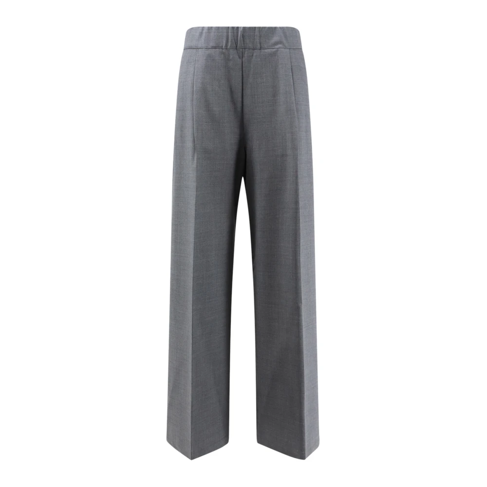 Semicouture Gray Wide Trousers - Female - Wide Trousers - 2XL - Trousers