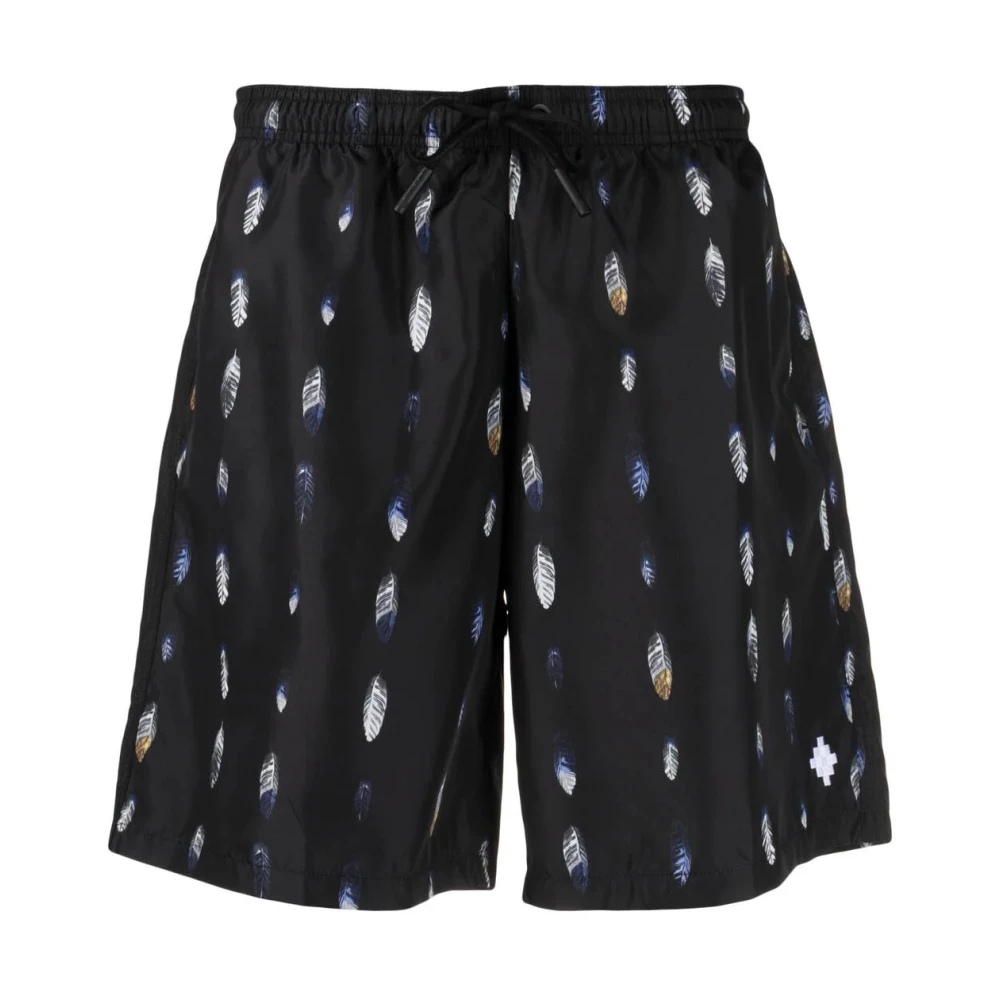 Marcelo Burlon Zwarte Polyester Shorts Black Heren