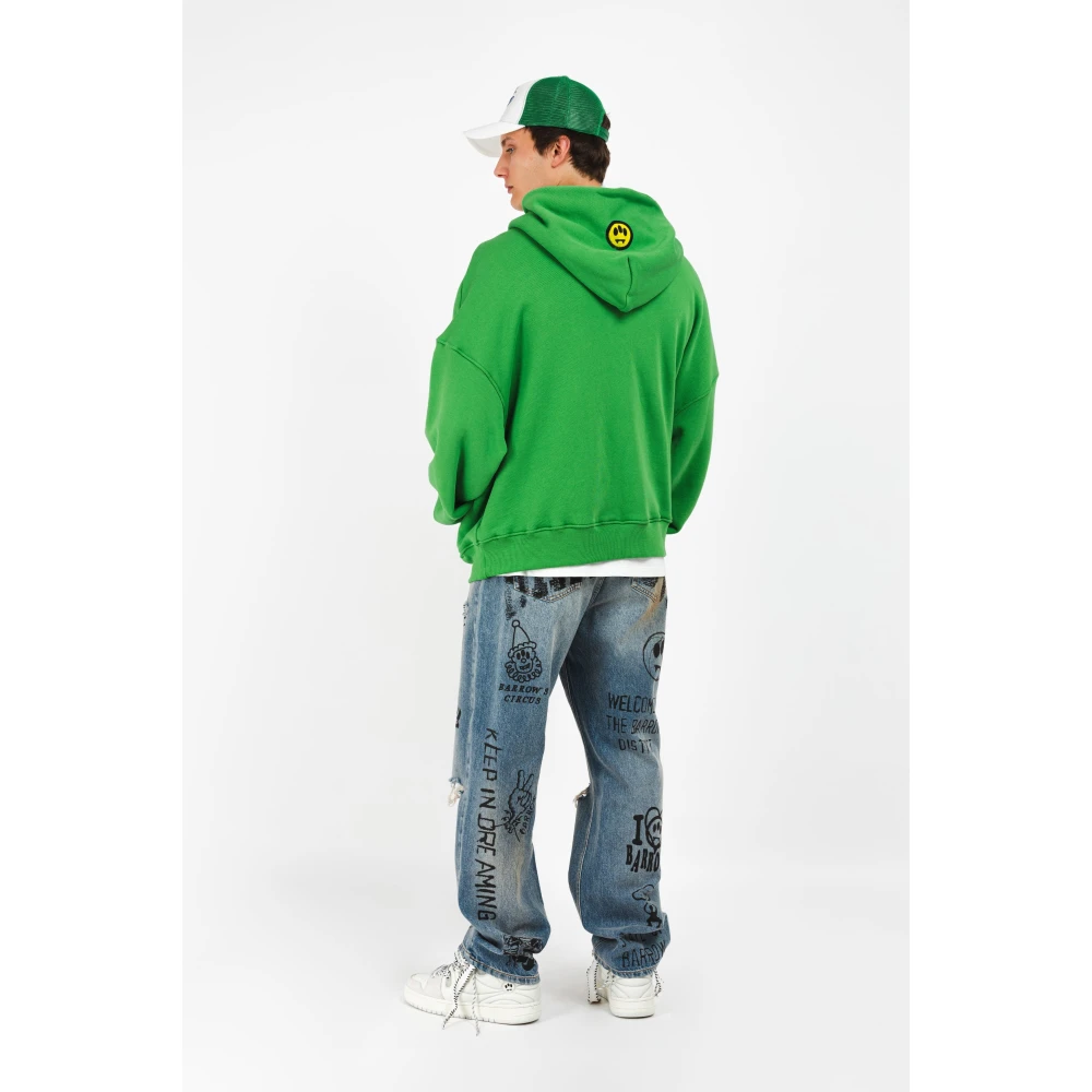 Barrow Hoodie met rits Green Unisex