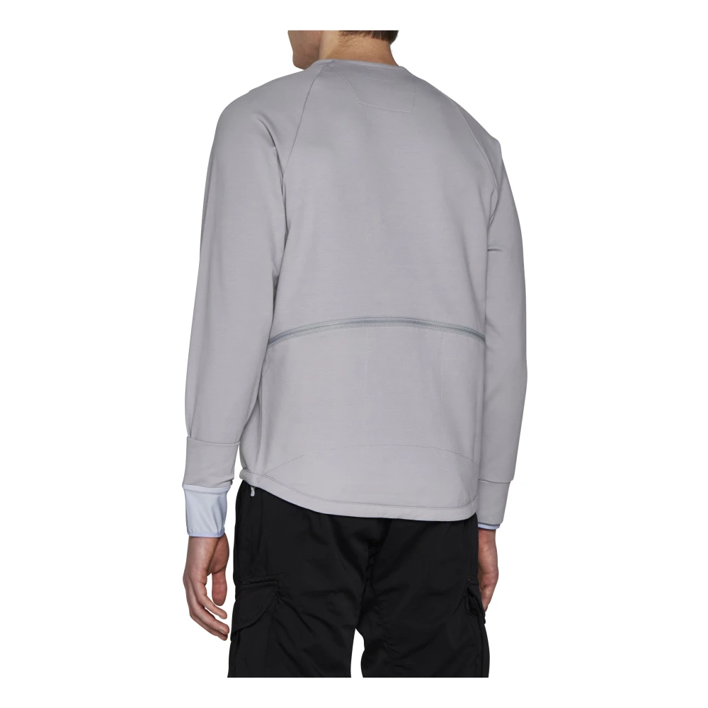 C.P. Company Metropolis Sweater met Appliqué Logo Gray Heren