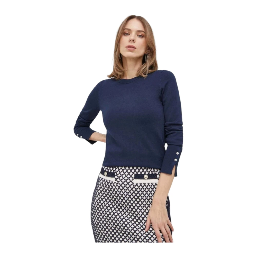 Guess Ronde hals trui Blue Dames