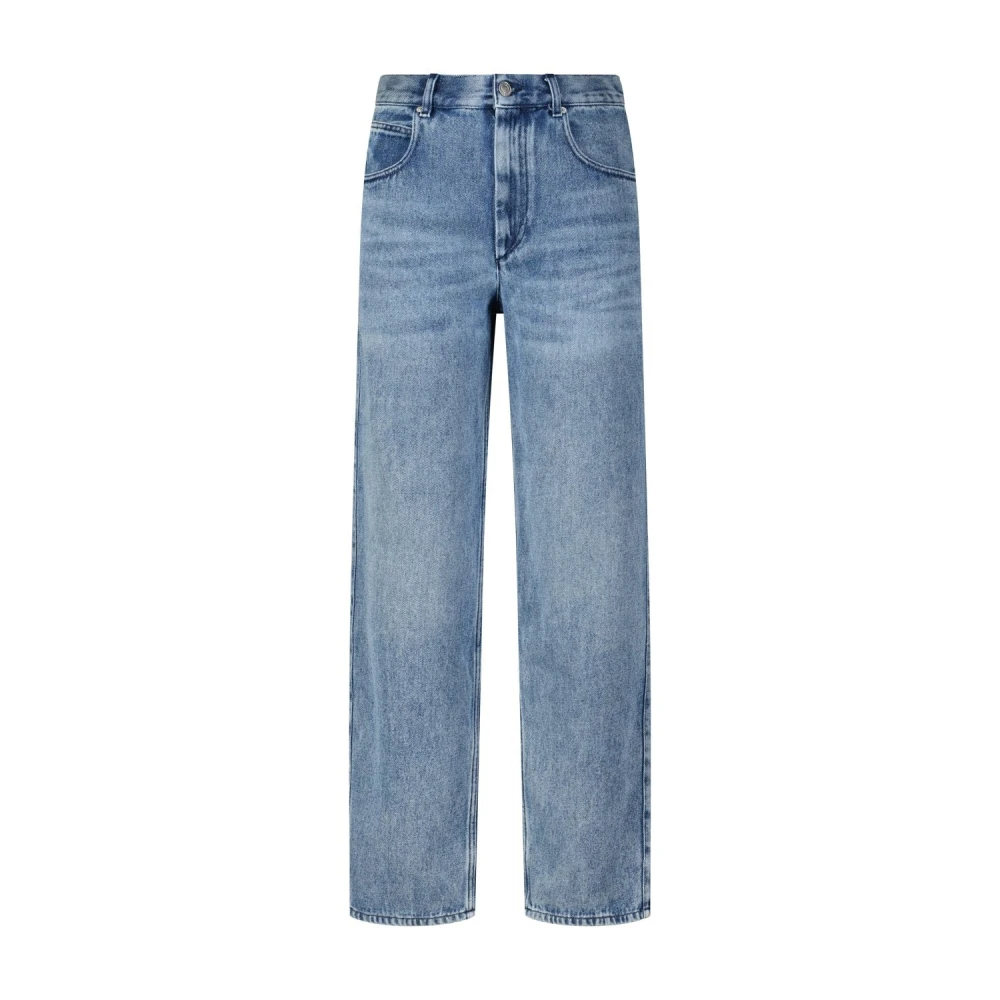 Isabel Marant Women's Blue Relaxed-Fit Denim Jeans Trendy Style