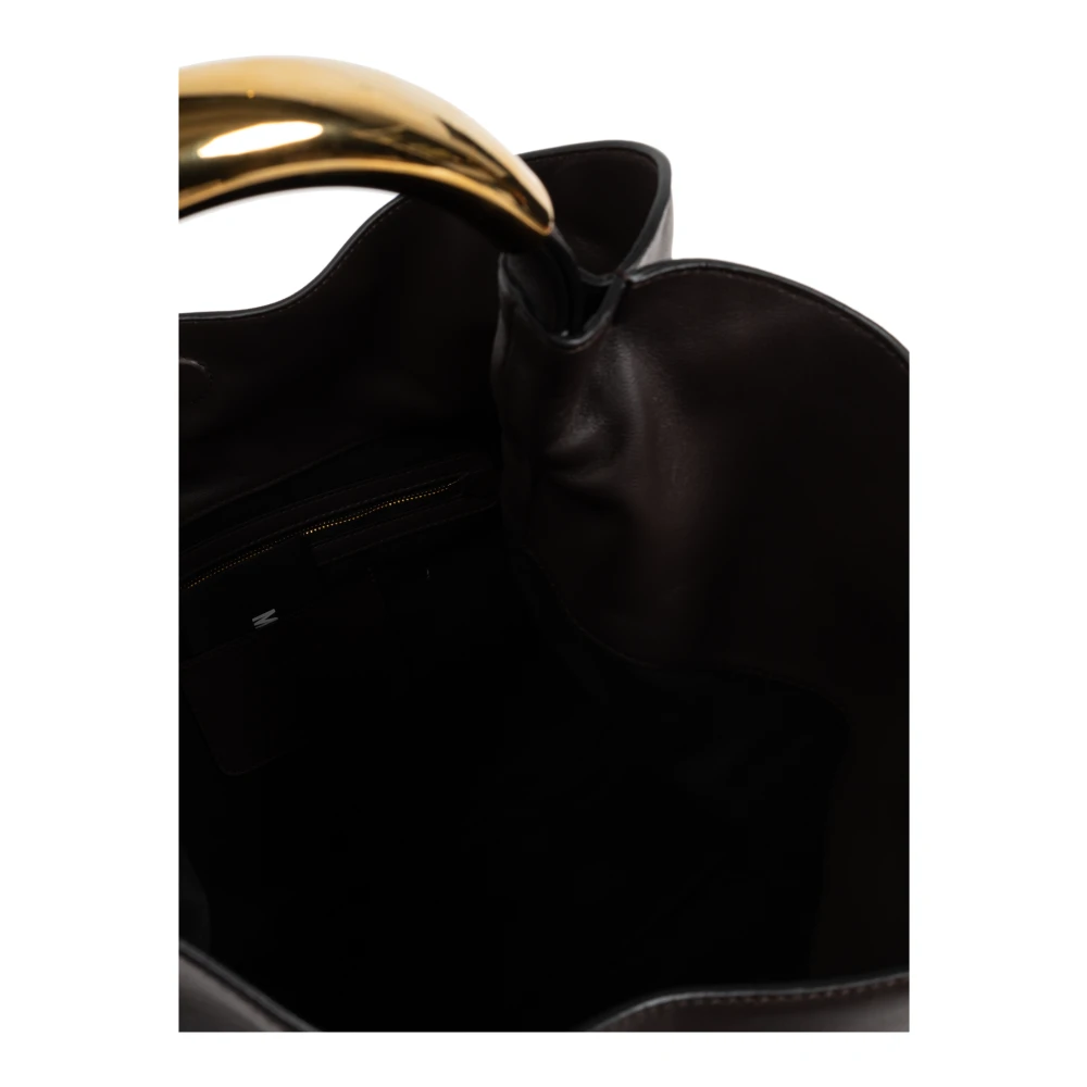 Moschino Leren shopper tas Brown Dames