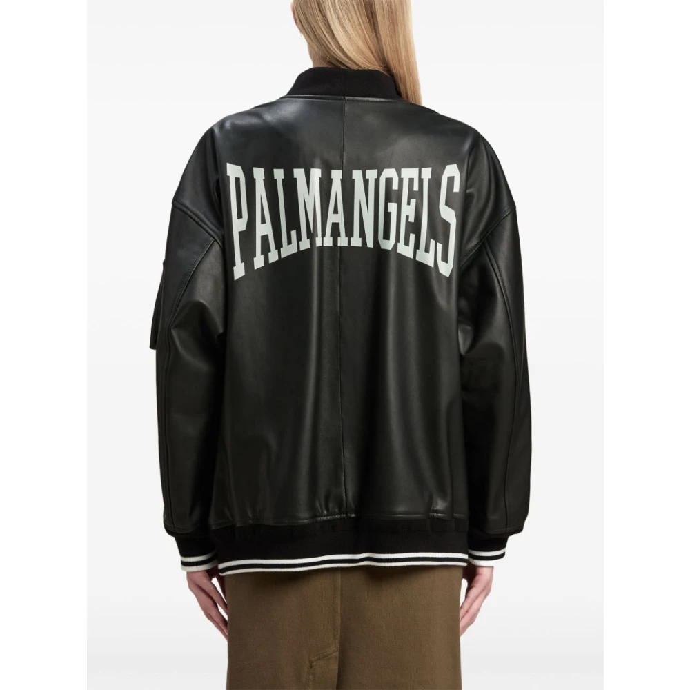 Palm Angels Zwarte Jassen voor een Stijlvolle Look Black Dames