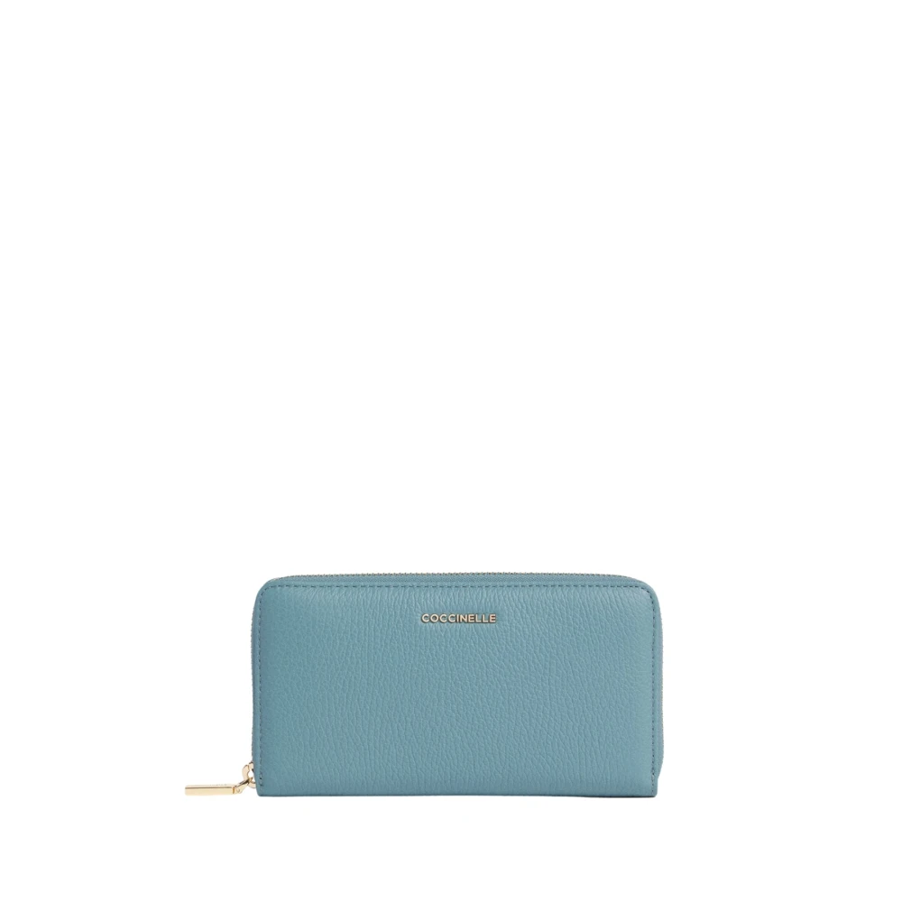 Coccinelle Women's Blue Wallets & Cardholders, One Size, Metallic Soft Wallet