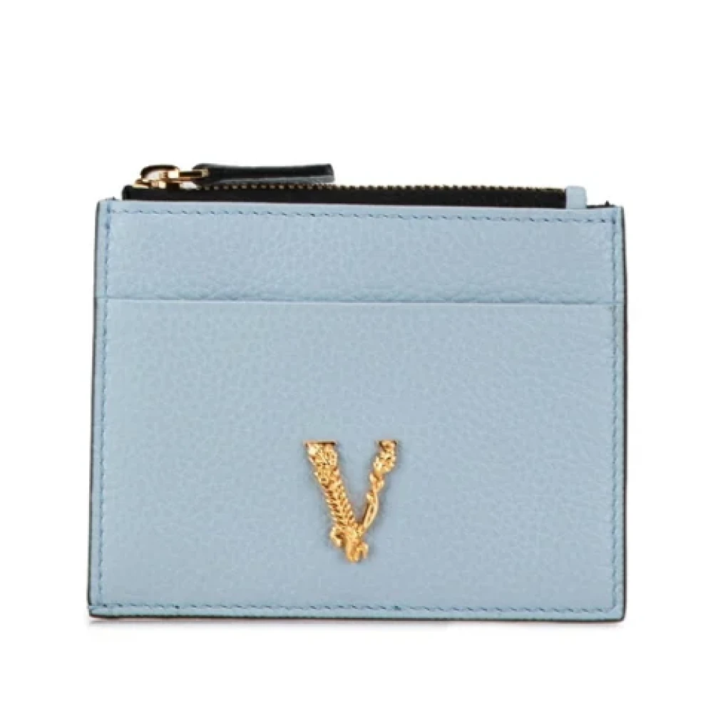 Versace Pre-owned Leather wallets Blue Dames