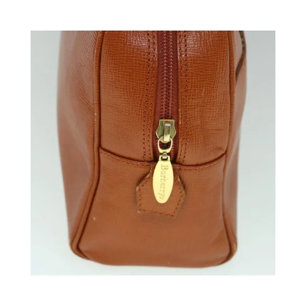 Burberry Vintage Pre-owned Leather shoulder-bags Orange Dames