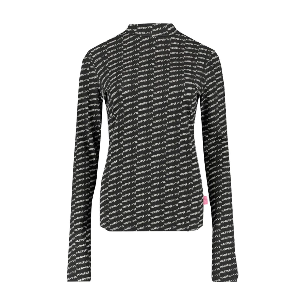 Harper & Yve Lange Mouw Top Jane-Ls Black Dames