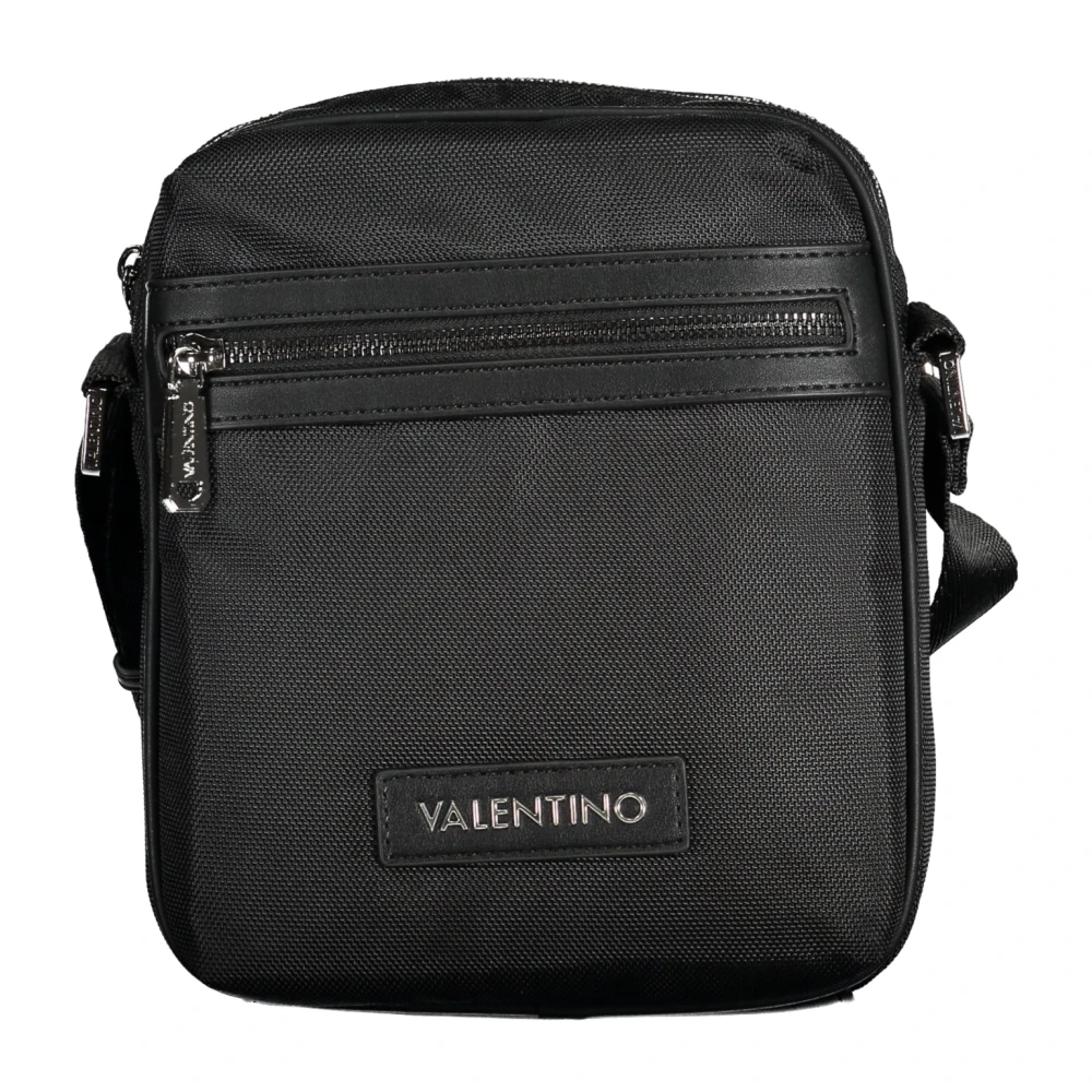 Valentino by Mario Valentino Svart Axelväska med Dragkedja Black, Herr