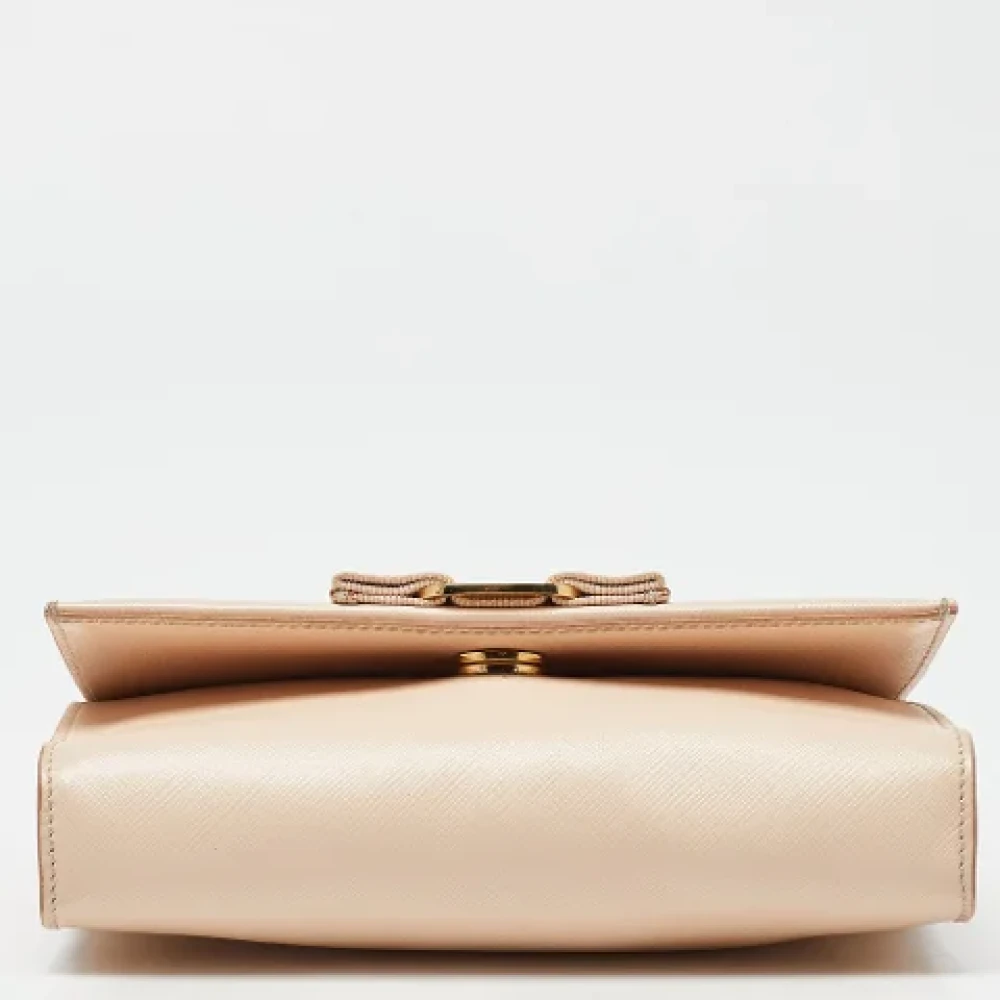 Salvatore Ferragamo Pre-owned Leather handbags Orange Dames