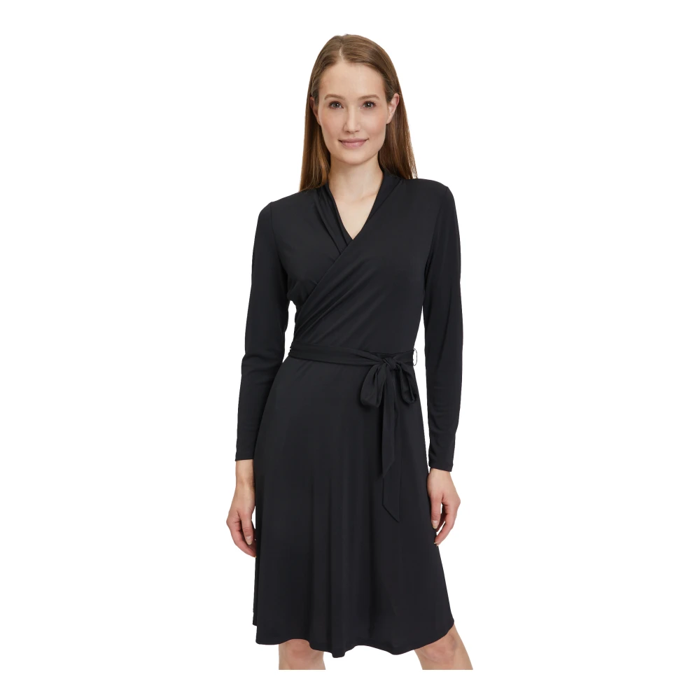 Vera Mont Jersey Jurk met Riem Black Dames